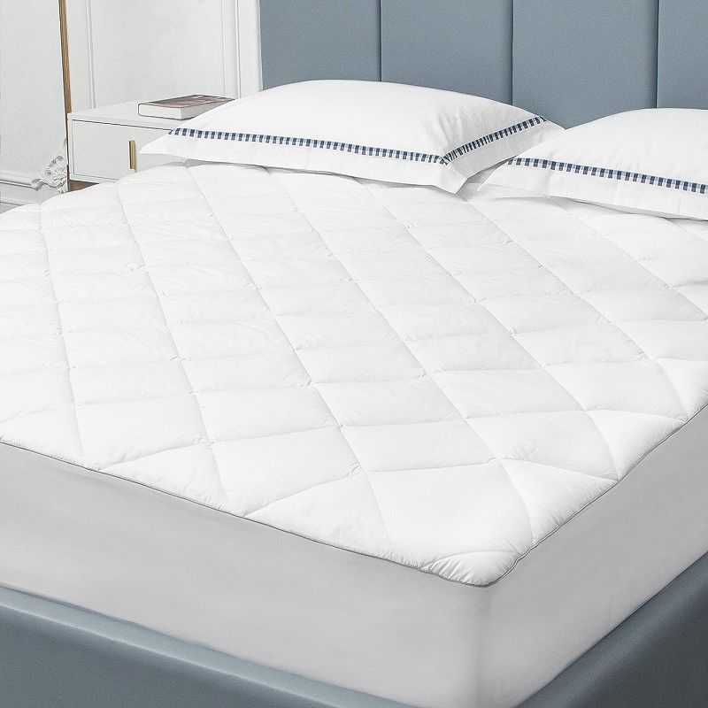 Photo 1 of Sunflower King Mattress Pad, Hypoallergenic Cotton Mattress Cover, 18-22" Extra Deep Pocket Quilted Protector, Breathable&Noiseless
