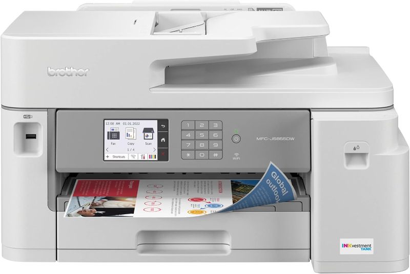 Photo 1 of Brother MFC-J5855DW INKvestment Tank Color Inkjet All-in-One Printer with up to 1 Year of Ink in-box1 and to 11” x 17” Printing Capabilities
