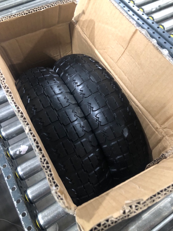 Photo 1 of 2 PACK 13" FLATFREE WHEELS/TIRES MAX LOAD 300LBS