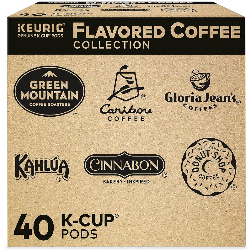 Photo 1 of Keurig Flavored Coffee Pods Collection Variety Pack, Single-Serve Coffee K-Cup Pods Sampler, 40 Count
