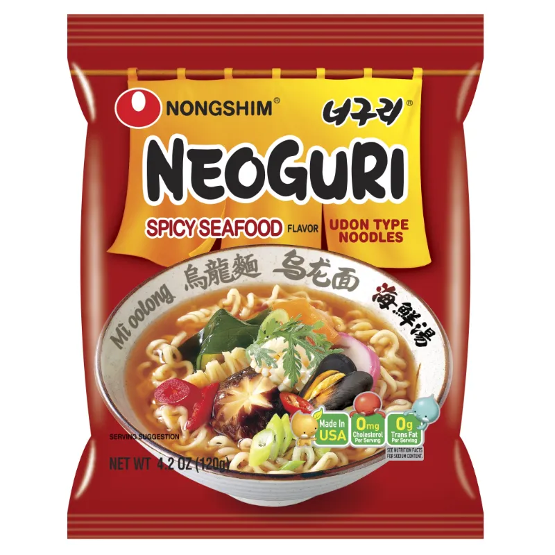 Photo 1 of 16 Nongshim Neoguri Spicy Seafood Ramyun Ramen Noodle Soup Pack, 4.2oz X 16 Count BB 10/2023