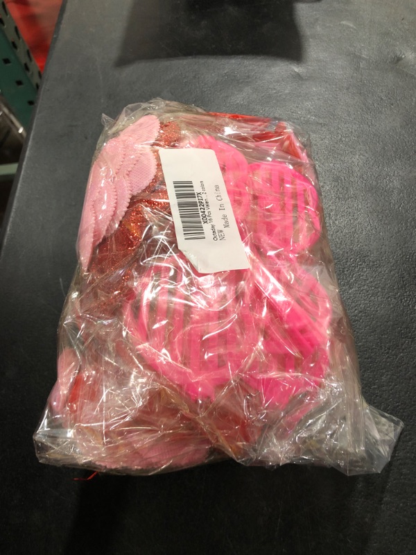Photo 1 of 16 Pack Valentine's Day Accessories Include 8 pcs Red Heart Headband Head Bopper and 8 pcs Heart Sunglass Color Style 2