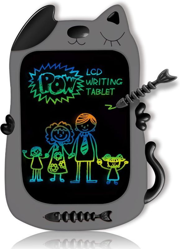 Photo 1 of GJZZ Drawing Doodle Board Toys for 3 4 5 6 7 Year Old Girls Boys Gifts, LCD Writing Tablet and Scribble Board Learning Toy for Kids, Birthday Gift for Toddler - Grey Black 