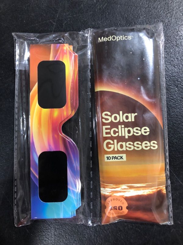 Photo 1 of Solar Eclipse Glasses Approved 2024 - AAS, ISO & CE Certified for All Ages - Lab Tested - Includes Eclipse Path Map (10)