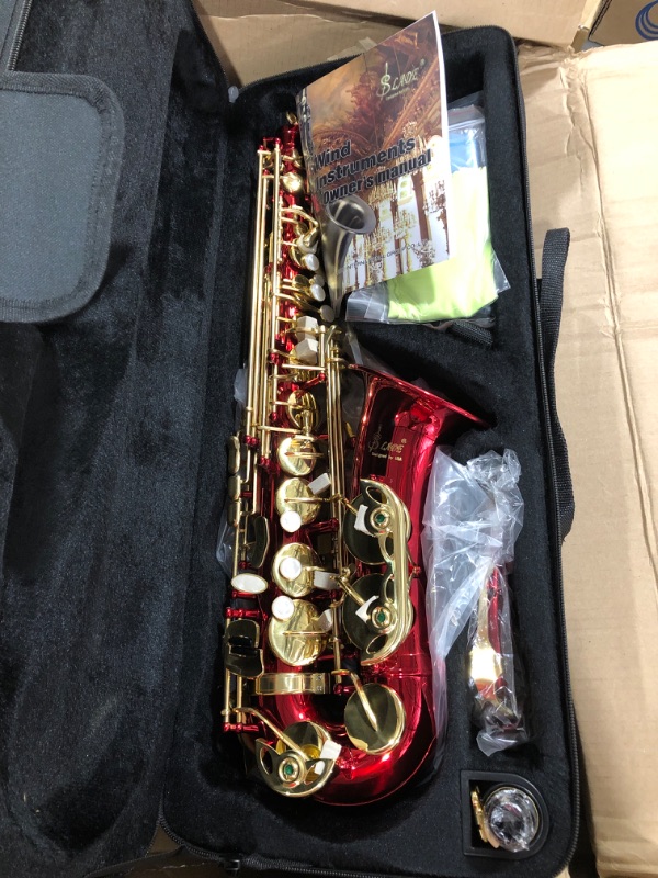 Photo 2 of SLADE Saxophone Eb Alto Saxophone for Beginner Students, Saxaphone Adult, Saxophone Alto, Beginner Saxophone, Alto Saxaphone, Saxofon Alto, Saxophone, Red Ruby