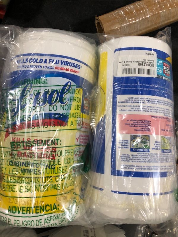 Photo 1 of 2 PACK Lysol Disinfectant Wipes, Multi-Surface Antibacterial Cleaning Wipes, For Disinfecting and Cleaning, Lemon and Lime Blossom, 80 Count (Pack of 2)