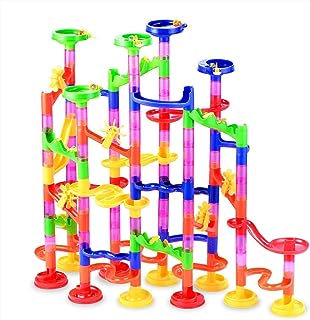 Photo 1 of Gifts2U Marble Run Toy, 130Pcs Educational Construction Maze Block Toy Set with Glass Marbles for Kids and Parent-Child Game

