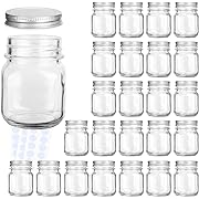 Photo 1 of  Glass Jars, 4 oz Mini Jars with Lids Perfect for Mason Canning Favor DIY Spice Jam Jars,24 PACK,30 Whiteboard Labels Included