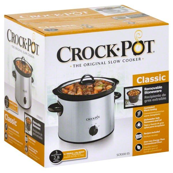 Photo 1 of Crock Pot SCR300-SS 3-Quart Stainless Steel Slow Cooker Round Manual
