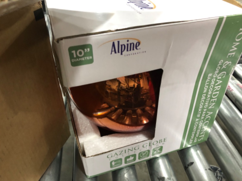 Photo 2 of Alpine Corporation 12 Red Glass Gazing Ball
