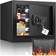 Photo 1 of 1.2 Cu ft Fireproof Safe Box for Home Use, Fire Safe with Fireproof Document Bag, Digital Security Safe with Combination Lock, Home Safes Fireproof Waterproof for Money Jewelry Medicine Documents
