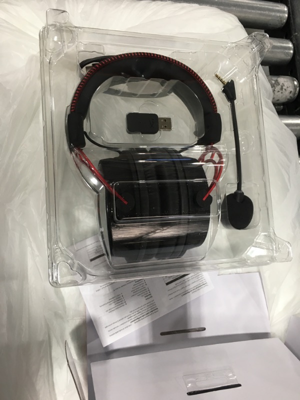 Photo 2 of HyperX Cloud Alpha Wireless - Gaming Headset for PC, 300-hour battery life, DTS Headphone:X Spatial Audio, Memory foam, Dual Chamber Drivers, Noise-canceling mic, Durable aluminum frame Red Wireless Cloud Alpha Headset