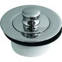 Photo 1 of Lift and Turn Bathtub Drain Stopper, Fits 1-1/2 Inch or 1-3/8 Inch, Plated Chrome