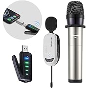 Photo 1 of Alvoxcon Wireless USB Microphone for iPhone & Computer, Rechargeable Handheld & Lapel Mic System for MacBook, PC Laptop, Zoom Meeting, Classroom Teaching, Teacher Podcast, vlogAlvoxcon Wireless USB Microphone for iPhone & Computer, Rechargeable Handheld &