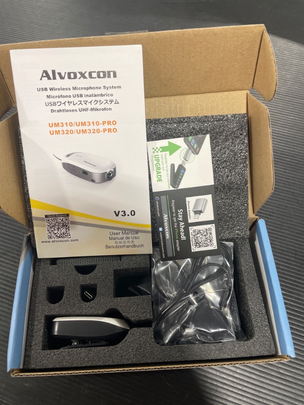Photo 2 of Alvoxcon Wireless USB Microphone for iPhone & Computer, Rechargeable Handheld & Lapel Mic System for MacBook, PC Laptop, Zoom Meeting, Classroom Teaching, Teacher Podcast, vlogAlvoxcon Wireless USB Microphone for iPhone & Computer, Rechargeable Handheld &