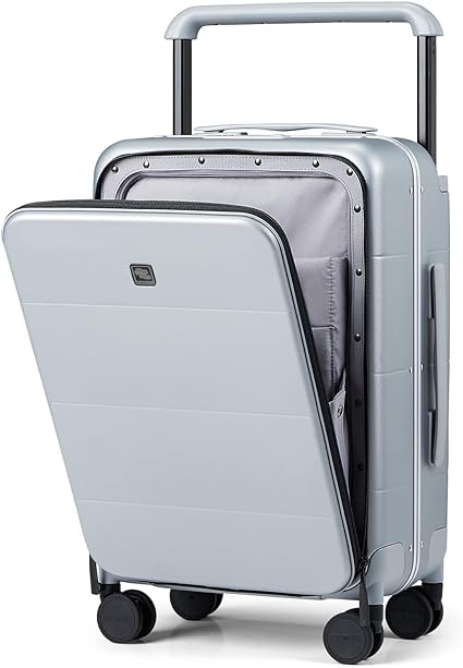 Photo 1 of Hanke Luggage Hard Shell Suitcases 24 Inch Checked-Medium Luggage with Spinner Wheels TSA Approved Luggage Travel Luggage Wide Handle for Men Women(Grey)