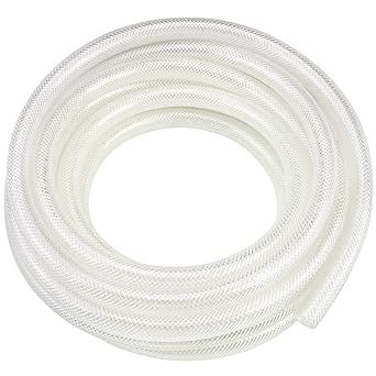 Photo 1 of 1/2&#34; ID x 3/4&#34; OD - 25 Ft High Pressure Braided Clear PVC Vinyl Tubing Flexible Vinyl Tube, Heavy Duty Reinforced Vinyl Hose Tubing, BPA Free and Non Toxic
Roll over image to zoom in
1/2" ID x 3/4" OD - 25 Ft High Pressure Braided Clear PVC Vinyl 