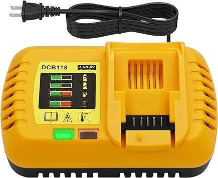 Photo 1 of 8A Rapid Charger DCB118, Compatible with Dewalt 20V Max Fast Charger DCB118 DCB1112, Compatible with Dewalt 20V and 60V MAX Battery DCB606 DCB609 DCB206 Lithium Ion Battery and Charger