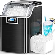 Photo 1 of Kndko Nugget Ice Makers Countertop,45lbs/Day,Countertop Ice Maker Crushed Ice,24H Timer,3.3 Pounds Basket,Self Cleaning Ice Maker,Pellet Ice Maker for Home Bar Party,Stainless Steel Ice Machine

