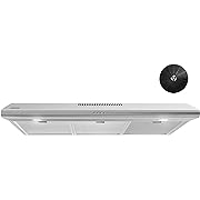 Photo 1 of FIREGAS Under Cabinet Range Hood 36 inch with Ducted/Ductless Convertible, Slim Kitchen Stove Vent Hood, LED Light, 3 Speed Exhaust Fan, Reusable Aluminum Filter, Push Button,Charcoal Filter
