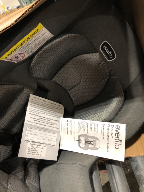 Photo 2 of Evenflo Tribute LX 2-in-1 Lightweight Convertible Car Seat, Travel Friendly (Saturn Gray)
