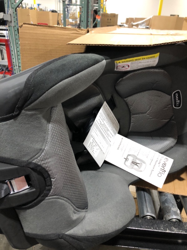 Photo 3 of Evenflo Tribute LX 2-in-1 Lightweight Convertible Car Seat, Travel Friendly (Saturn Gray)

