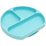 Photo 1 of Bumkins Silicone Grip Dish, Suction Plate, Divided Plate, Baby Toddler Plate, BPA Free, Microwave Dishwasher Safe , Blue-GD, 1 Count