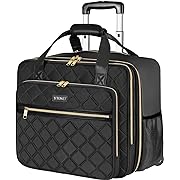 Photo 1 of Ytonet Rolling Laptop Bag Women, Rolling Briefcase for Women, 17.3 Inch Laptop Bag with Wheels Rolling Computer Bag Laptop Case for Work Travel College Business Wife Mom Teacher, Black
