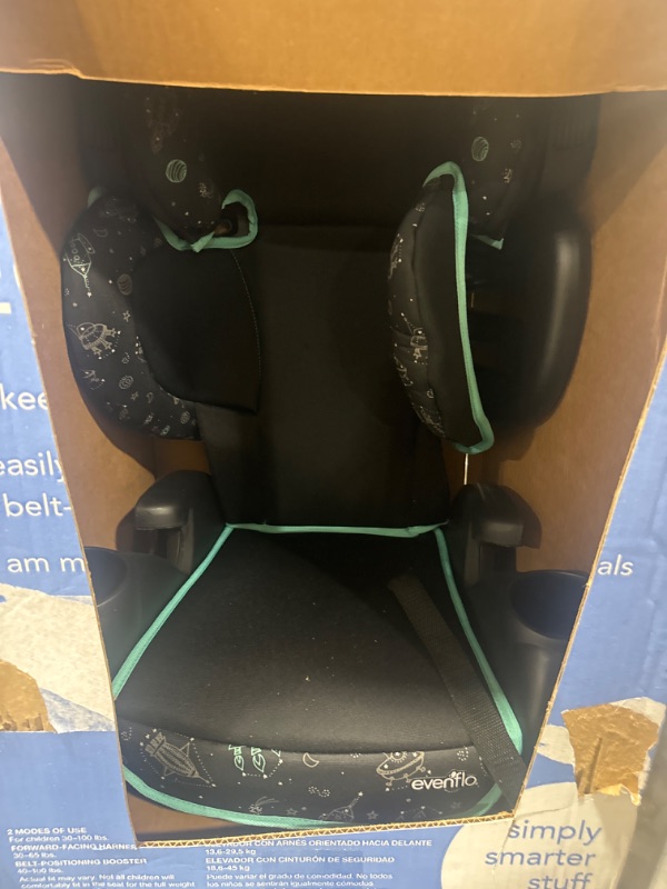 Photo 2 of Cosco Finale DX 2-in-1 Booster Car Seat, Forward Facing 40-100 lbs, Rainbow