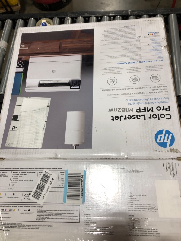 Photo 5 of HP Color LaserJet Pro M182nw Wireless All-in-One Laser Printer, Remote Mobile Print, Scan & Copy, Works with Alexa (7KW55A), White