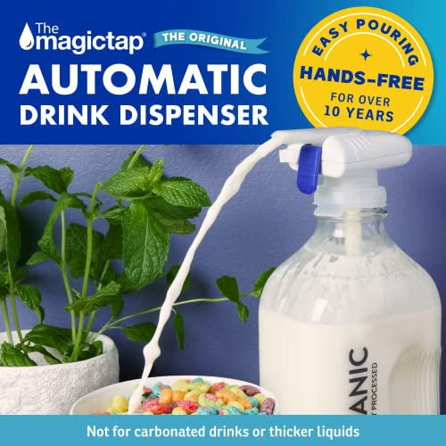 Photo 1 of The Magic Tap Automatic Drink Dispenser - Hands-Free Beverage Dispenser for Fridge - Perfect for Milk, Juice - Gifts for Women & Men - 3 Pack, White
