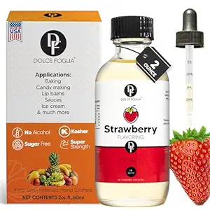 EXP 2026 Dolce Foglia Strawberry Extract - 2 Ounce Oil-Soluble ...