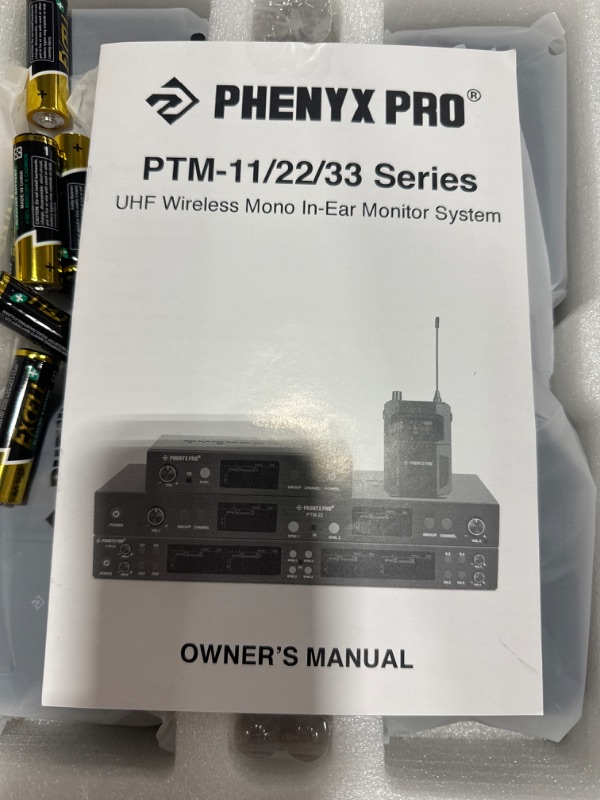 Photo 4 of Phenyx Pro UHF Mono Dual Wireless in-Ear Monitor System PMT-22
