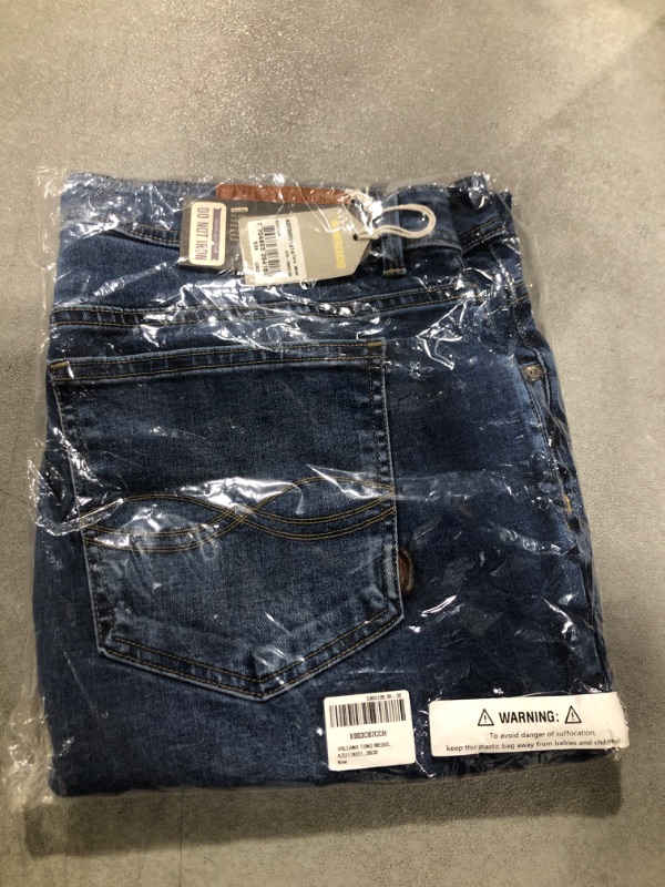 Photo 2 of Slim Fit Jeans for Men | Regular Everyday Use | 5 Pocket Classic Design 38W x 32L Light Indigo