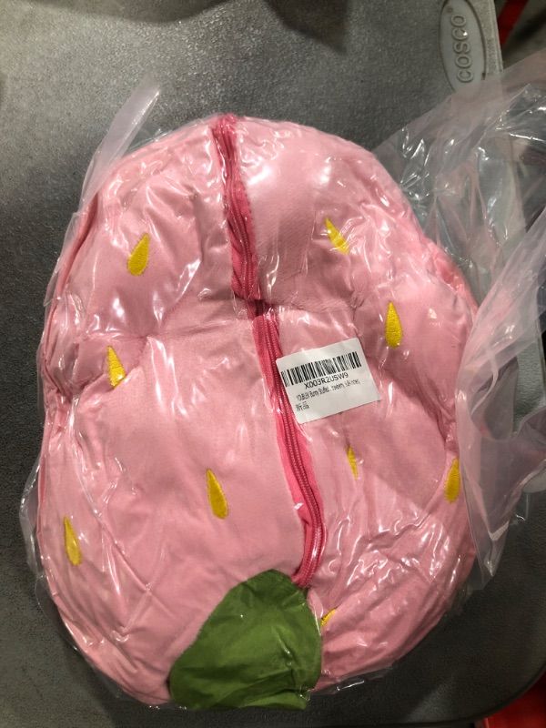 Photo 1 of Bunny Stuffed Animal,Strawberry Reversible Cuddle Bunny Plush Doll with Zipper Cute Soft Rabbit Toys Pillow for Kids and Adults Easter Bunnies Plushies Gifts (Strawberry, 9.84 inches) Strawberry 9.84 inches