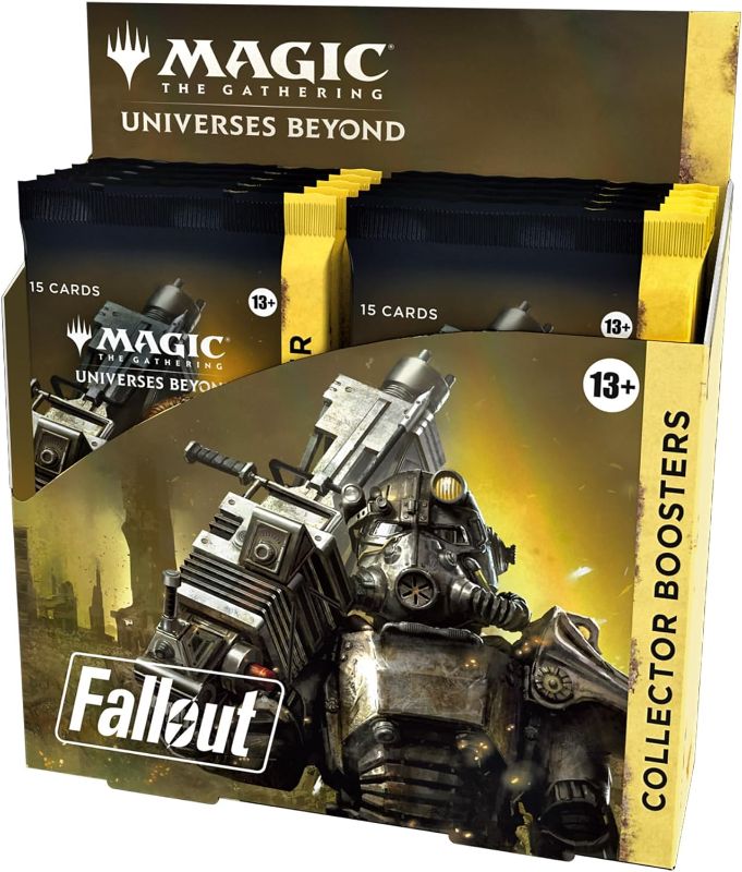 Photo 1 of Magic: The Gathering - Fallout Collector Booster Box - 12 Packs (180 Cards) (MISSING SOME CARDS FROM ONE POUCH.
