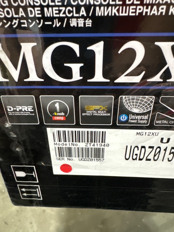 Photo 4 of Yamaha MG12XU 12-Input 4-Bus Mixer with Effects