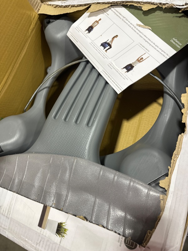View 2 of Gaiam Classic Balance Ball Chair – Exercise Stability Yoga Ball Premium Ergonomic Chair for Home and Office Desk with Air Pump, Exercise Guide and Satisfaction Guarantee Cool Grey