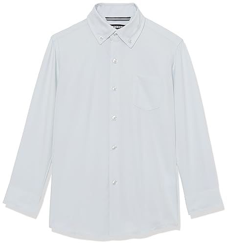 Photo 1 of A.x.n.y Boys' Slim Fit Super Stretch Solid Button Down Shirt, Sky Blue
 SIZE 5