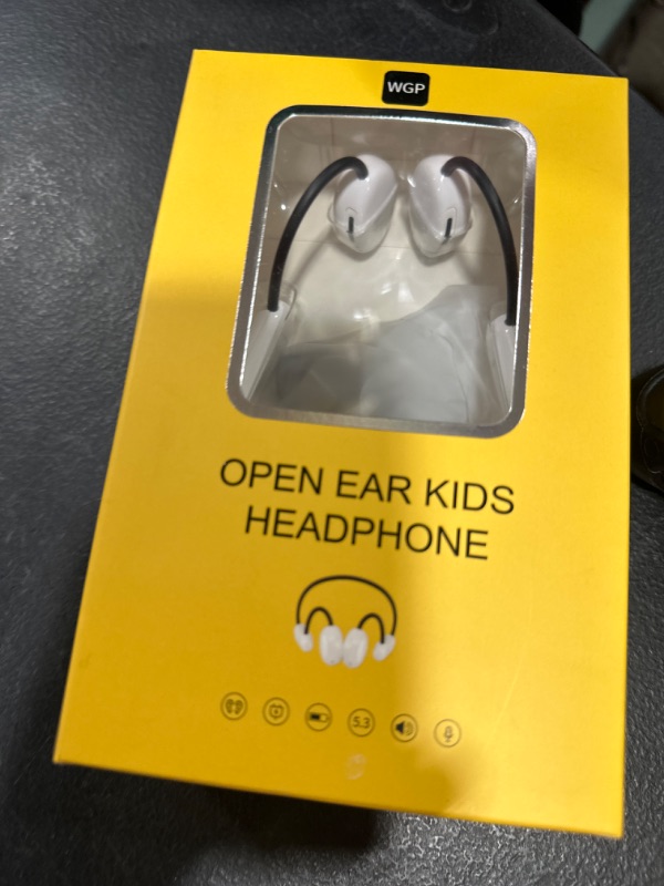 Photo 1 of Kids Open Ear Bluetooth Headphones, Bluetooth Headsets with Microphone for Kids, IPX4 Waterproof, Wireless Earbuds12H Playtime Headset for iPad Tablet Comfortable for Home School (Black)