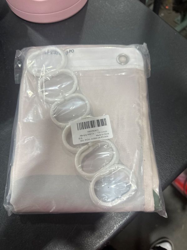 Photo 1 of Allenjoy Mid Century Abstract Shower Curtain Set Boho Geometric Modern Minimalist Neutral Home Bathroom Bathtub Curtain Decoration Washable Durable Fabric with 12 Hooks 72x72 Inch Pink