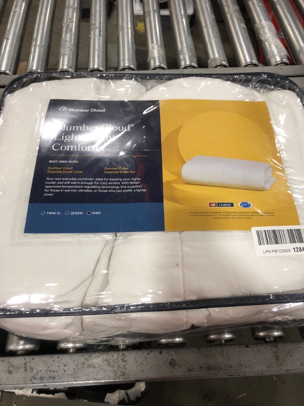 Photo 2 of SLUMBER CLOUD Lightweight Comforter - NASA Temperature Regulation Technology - Down Alternative Cooling Comforter - Hypoallergenic White King
