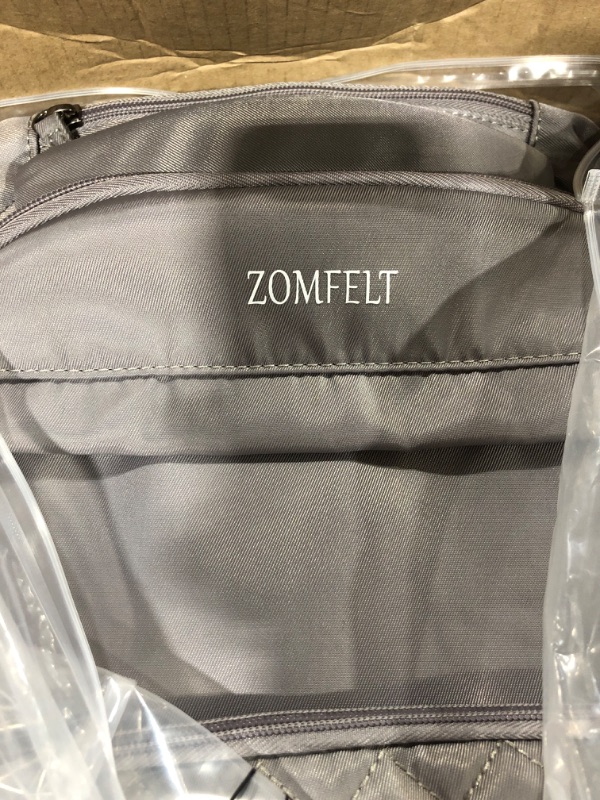 Photo 3 of ZOMFELT Rolling Backpack for Women Men, Travel Backpack with Wheels, 17 Inch Laptop Backpack with Toiletry Bag, Carry on Luggage Wheeled Backpack for Travel Trip Business Grey
