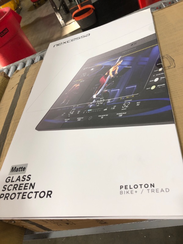 Photo 2 of Nexcessa Tempered Glass Screen Protector for Peloton Bike+ or Tread, Does Not Fit Original Bike, Peloton Accessories - (Matte/Anti-Fingerprint/Anti-Glare)