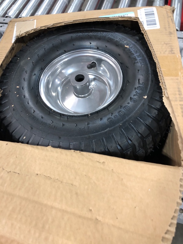 Photo 2 of 15 x 6.00-6 Tire and Wheel Set Lawn Mower Tire and Wheel Tractors Front Tire for the stock front wheels of John Deere Riding Mowers 15*6-6 Tube-with rim