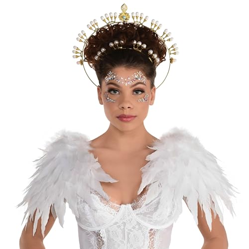 Photo 1 of Angel Wings - Shoulder -White - Feather - Birds - Costume Accessory - Teen Adult
