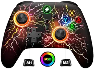Photo 1 of Wireless Switch Pro Controller for Nintendo Switch Controller/Lite/OLED, Cool RGB Wired PC Game Joysticks-Wireless iOS/Android Remote with LED Light/Programmable Nintendo Switch Accessories