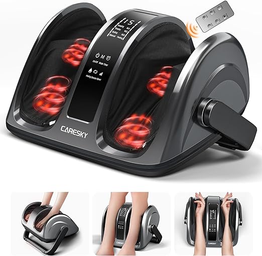 Photo 1 of Shiatsu Foot Massager Machine with Heat & Remote, Single Hand Handle, 3-Heating for Circulation and Pain Relief, Deep Kneading Rolling for Calf-Leg-Arm Relaxation, Plantar Fasciitis, Neuropathy