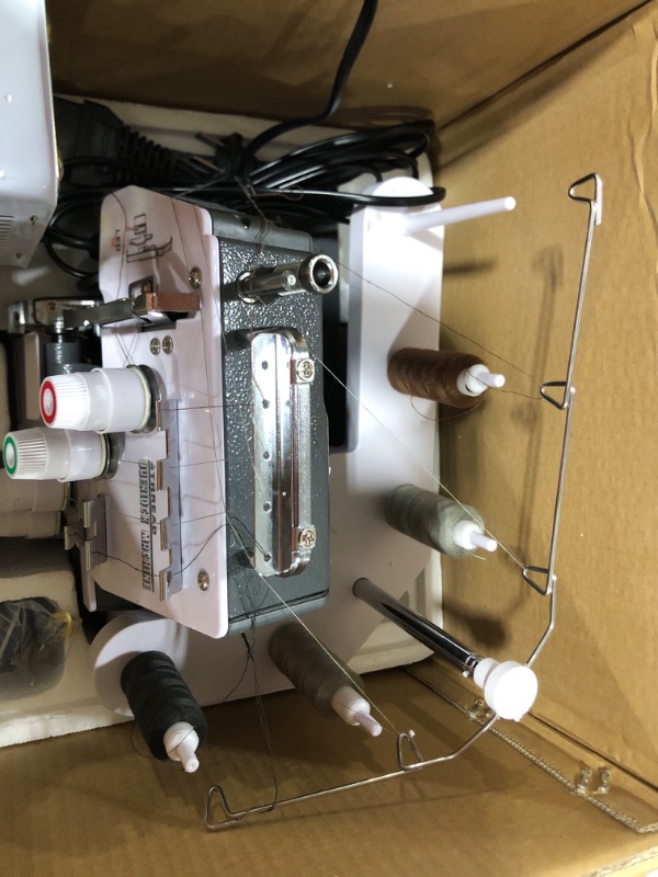 Photo 4 of Lumina Sienna Serger Sewing Machine - Semi-Industrial Sergers & Overlock Machines with Durable Metal Frame, 3-4 Serger Thread Capability - Overlocker Sewing Machine for Heavy Duty Fabric
