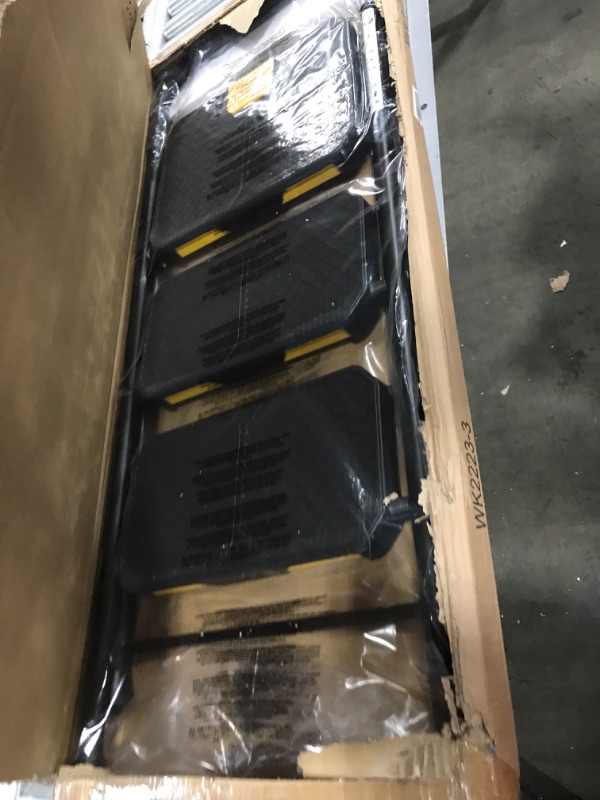 Photo 2 of KINGRACK 3 Step Ladder, Sturdy Steel Step Stool with Safe-Lock Design, Handrail, Anti-Slip Wide Pedals, Pass 800lbs Load Testing, Folding Portable Ladder for Multi-Purpose, Home, Kitchen, Black 3-Step Black&yellow